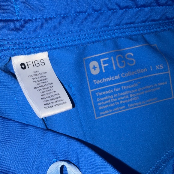 Figs Women's Vibrant Blue Jogger Scrub Pants - Picture 5 of 5